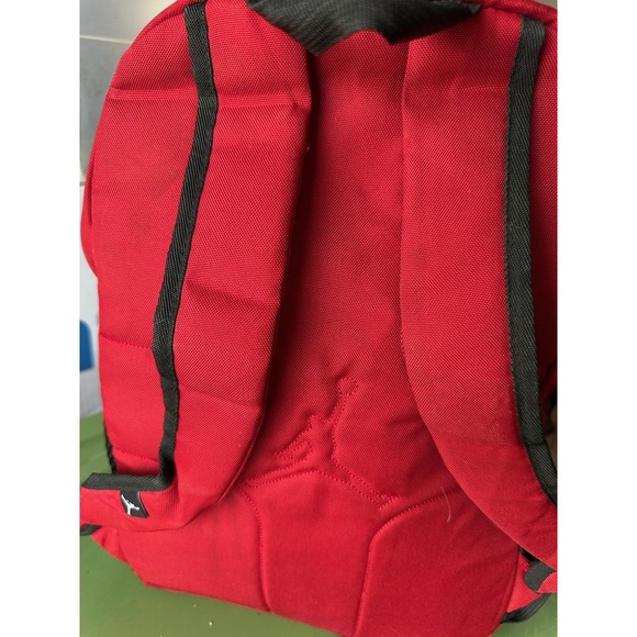 Jordan Red Black Backpack School Travel Gym Bag Jumpman - Picture 4 of 6
